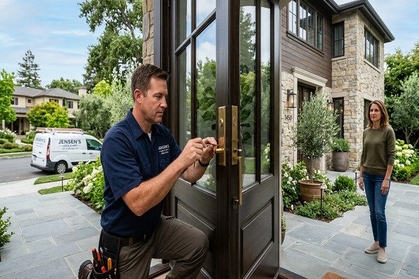 Residential locksmith service Menlo Park CA home deadbolt